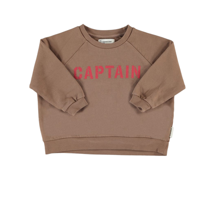 Piupiuchick Brown Captain Print Sweatshirt
