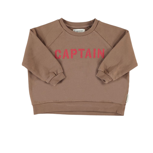 Piupiuchick Brown Captain Print Sweatshirt