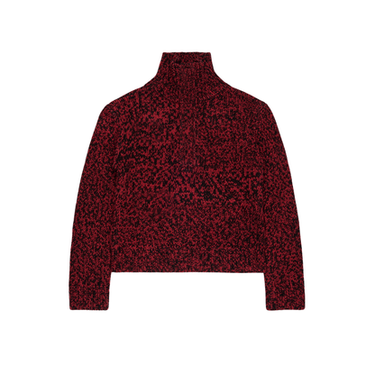 N°21 Red Speckled Funnel Neck Sweater