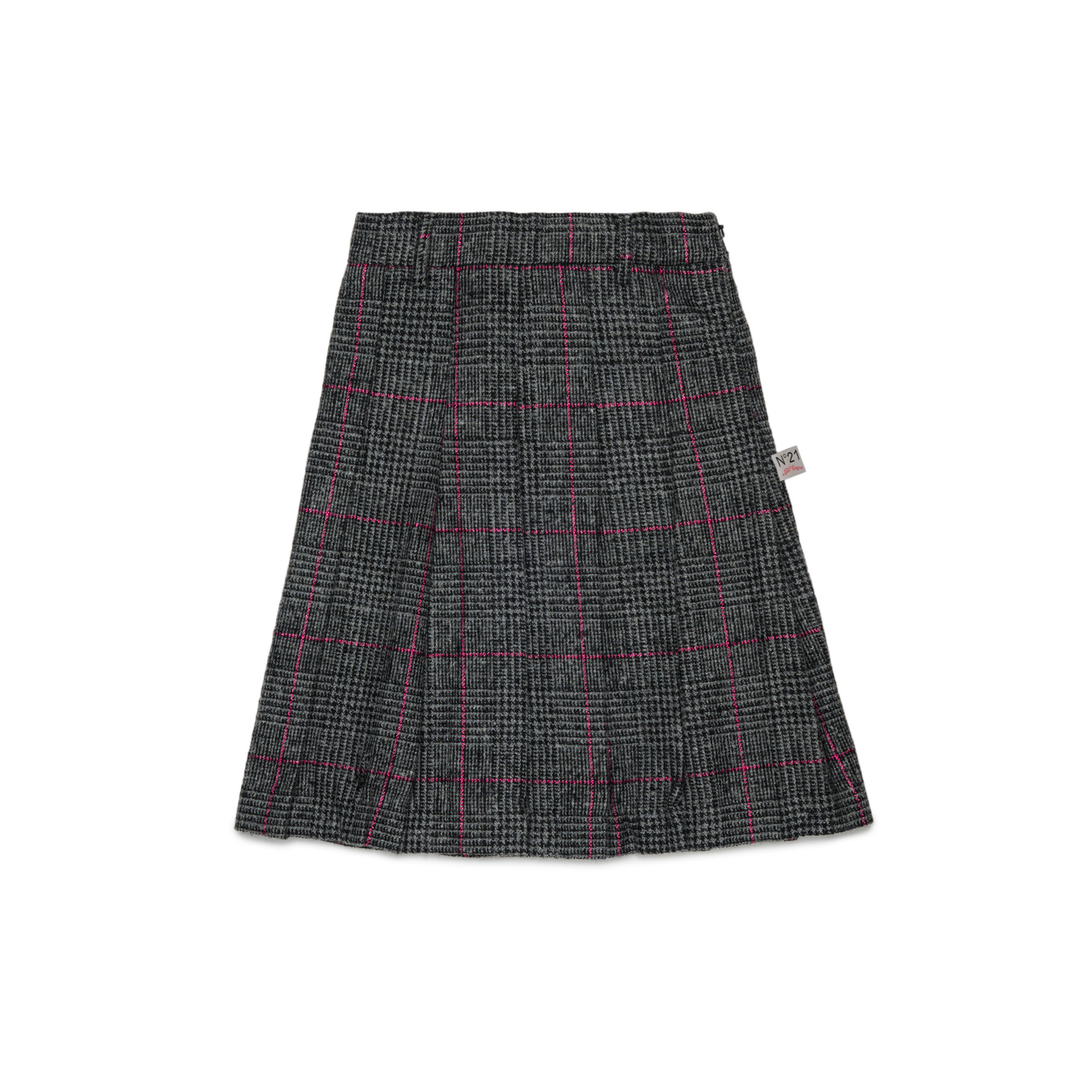 N°21 Grey Lurex Pleated Skirt