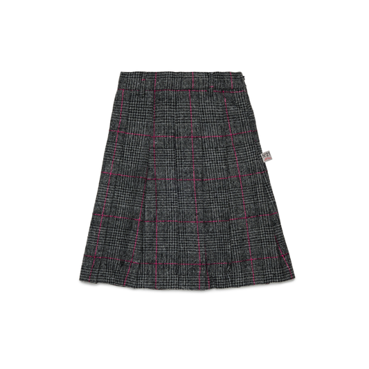 N°21 Grey Lurex Pleated Skirt
