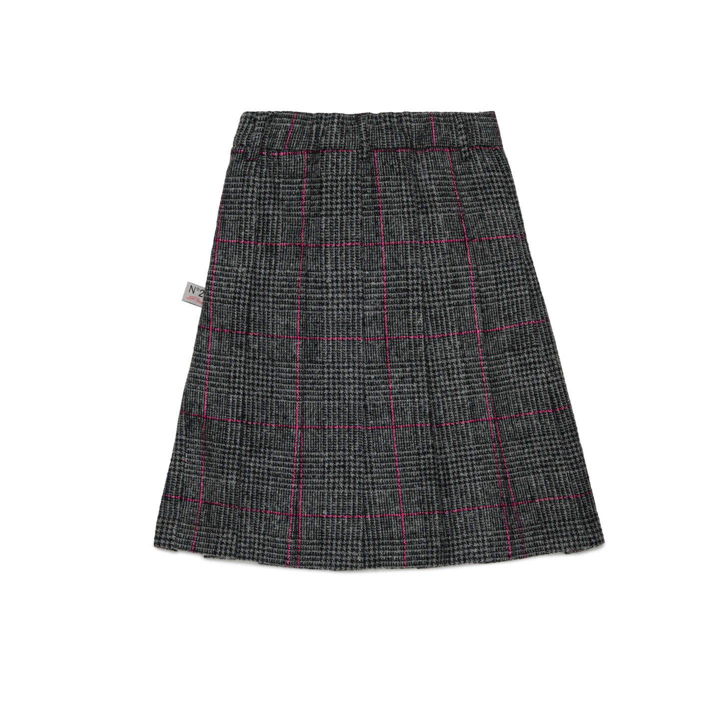 N°21 Grey Lurex Pleated Skirt