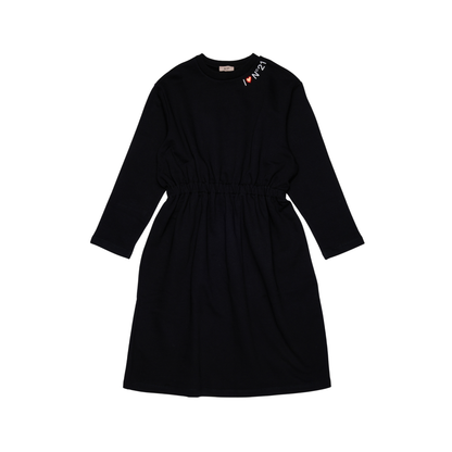 N°21 Black Logo Long Sleeve Sweat Dress
