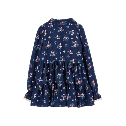 Philosophy Blue Navy Floral Long Sleeve Dress