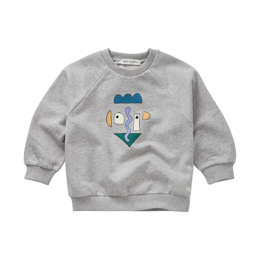 Sproet & Sprout Grey Melee Self Potrait Raglan Sweatshirt
