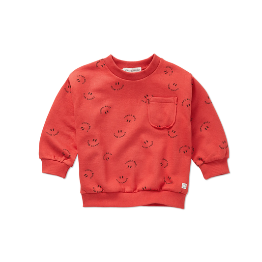 Sproet & Sprout Vivid Red Club Chaos Long Sleeve Sweatshirt