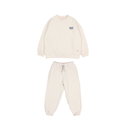 Buho Ecru Melange Tennis Camp Pants Set