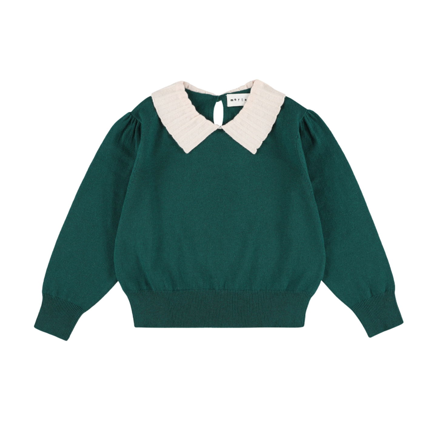 Morley Dark Adventurine Zamora Collar Merino Long Sleeve Sweater