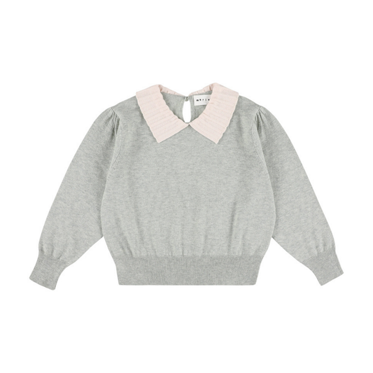 Morley Stainless Steel Zamora Collar Merino Long Sleeve Sweater