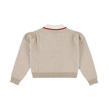 Morley Stone Zug Long Sleeve Knit Polo