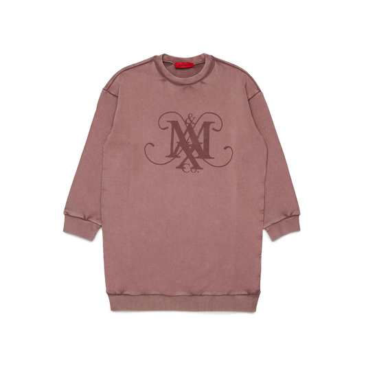Max & Co Mauve Logo Acid Wash Sweat Dress