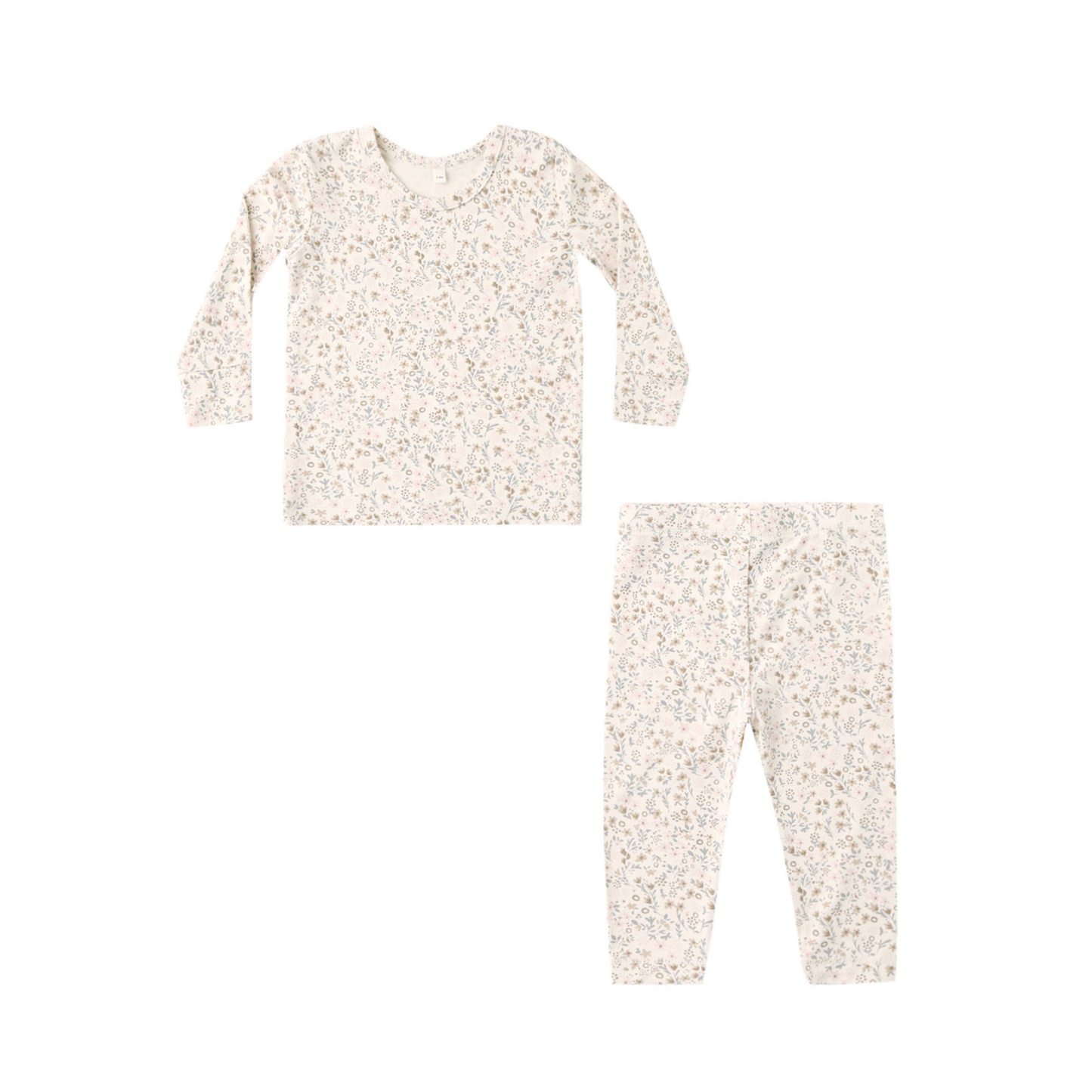 Quincy Mae Natural Bloom Long Sleeve Pajama