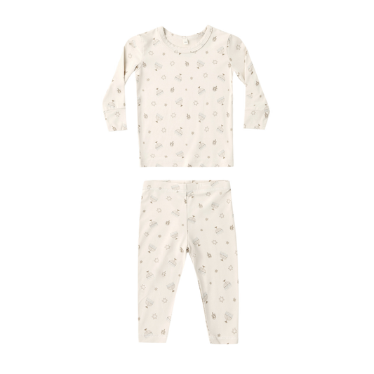 Quincy Mae Natural Hanukkah Long Sleeve Pajama