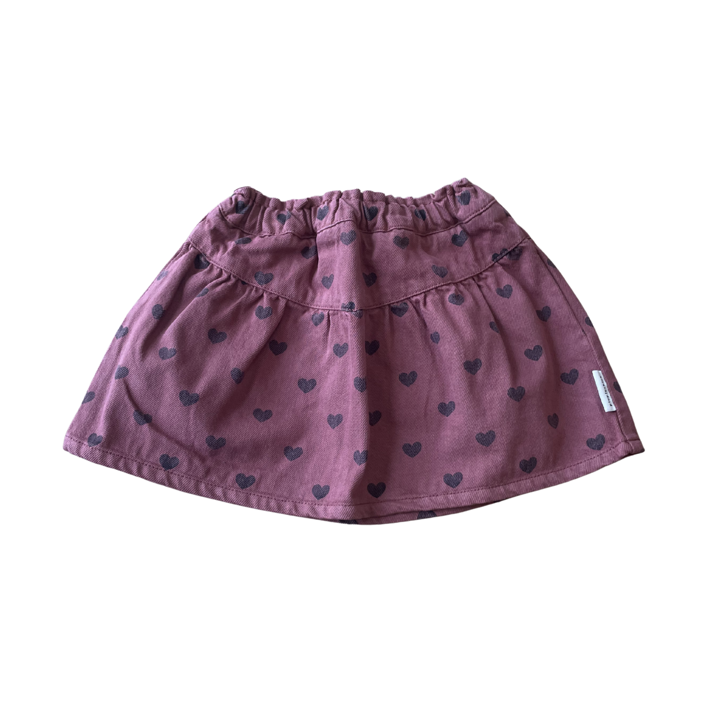 Piupiuchick Pink Black Hearts Skirt