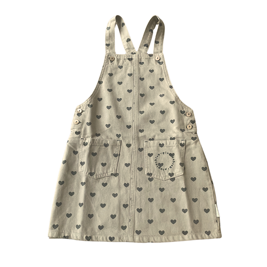 Piupiuchick Beige Black Hearts Dress