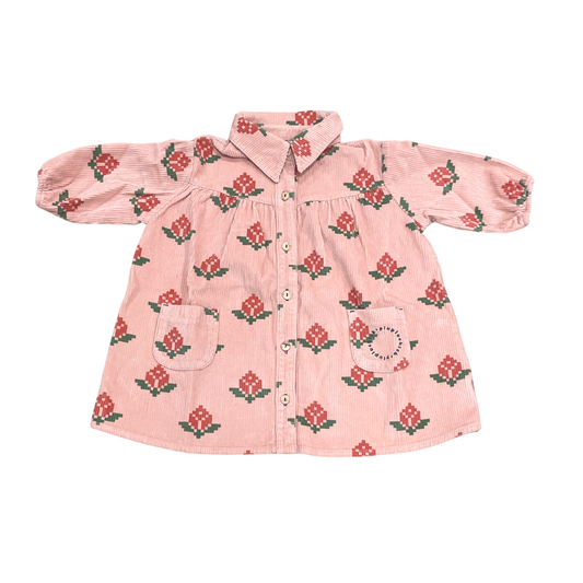 Piupiuchick Pink Big Flowers Dress