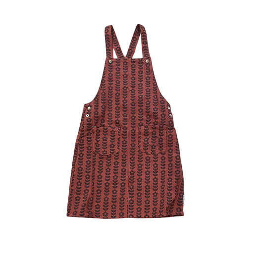 Piupiuchick Bordeaux Black Flowers Dress