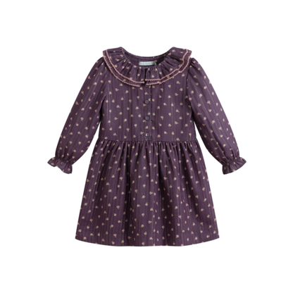 C'Era Una Volta Purple Lisette Collar Dress