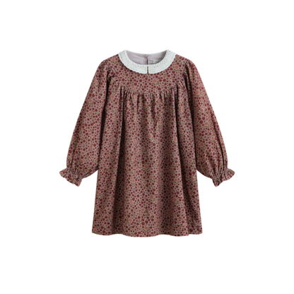 C'Era Una Volta Burgundy Kaya Flower Dress