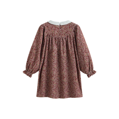 C'Era Una Volta Burgundy Kaya Flower Dress