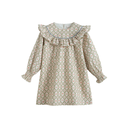 C'Era Una Volta Cream Sage Emma Elbow Dress