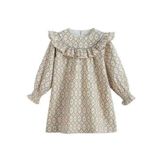 C'Era Una Volta Cream Sage Emma Elbow Dress