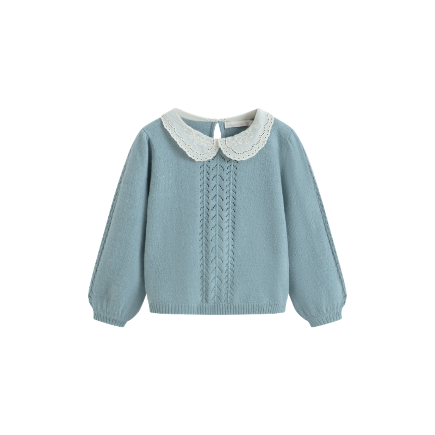 C'Era Una Volta Dusty Blue Selene Long Sleeve Sweater