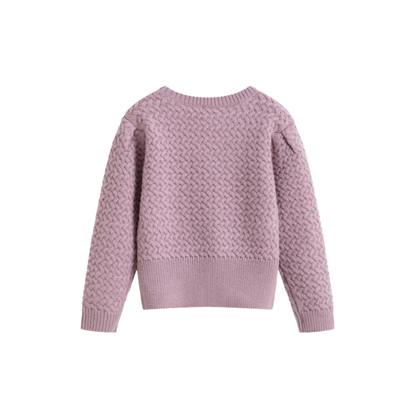 C'Era Una Volta Lilac Stephania Long Sleeve Sweater