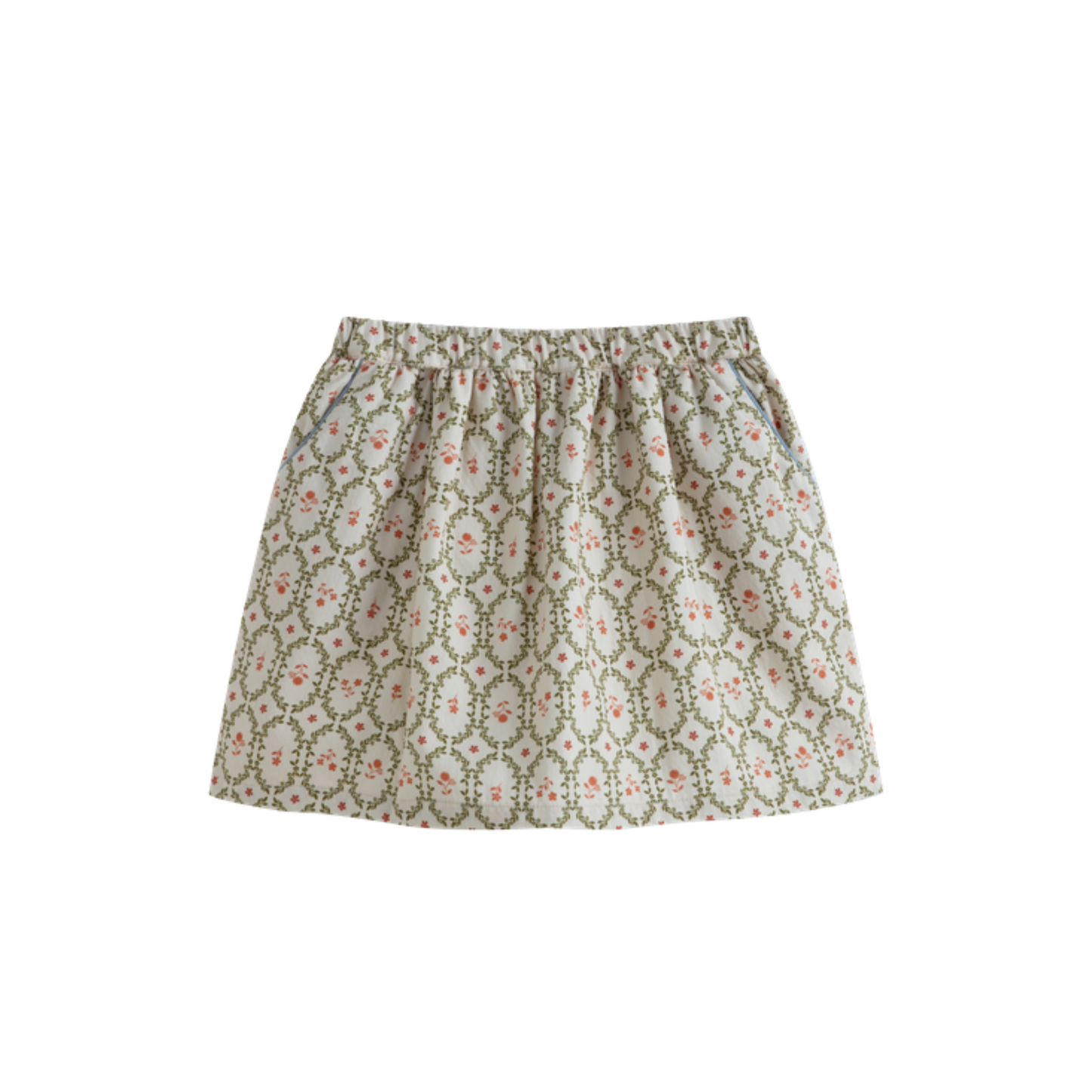 C'Era Una Volta Cream Sage Priscilla Skirt