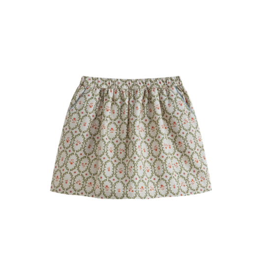 C'Era Una Volta Cream Sage Priscilla Skirt