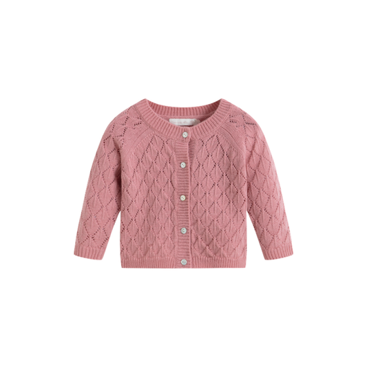 C'Era Una Volta Pink Daria Long Sleeve Cardigan