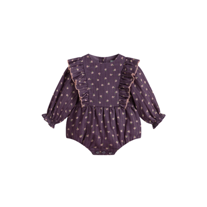 C'Era Una Volta Purple Nina Long Sleeve Romper