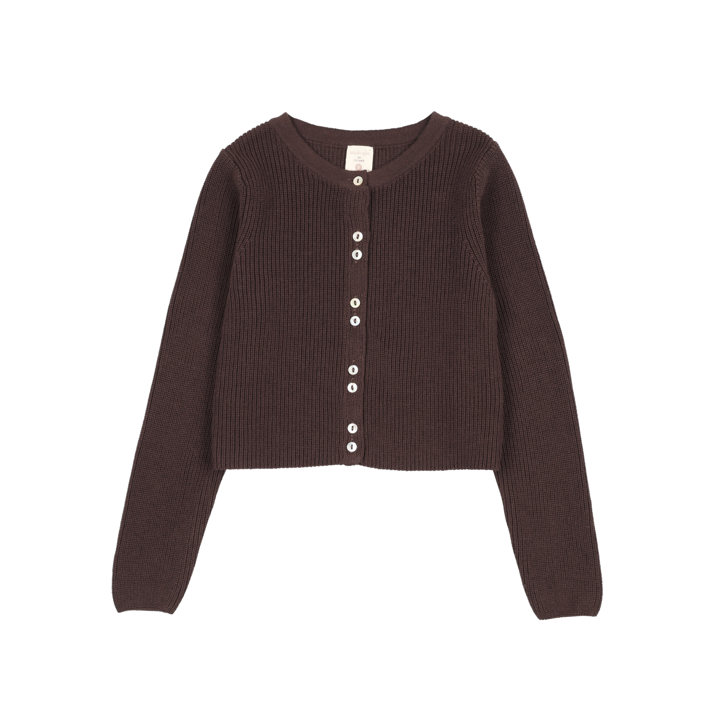 Analogie Chocolate Brown Fine Knit Cardigan