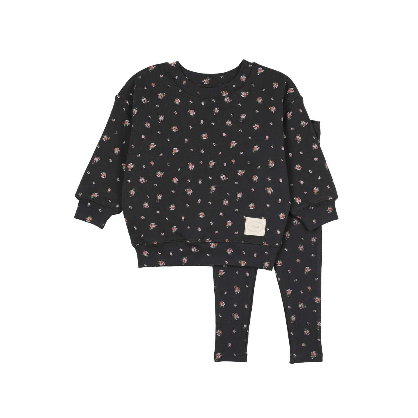 Analogie Black Print Printed Toddler Set