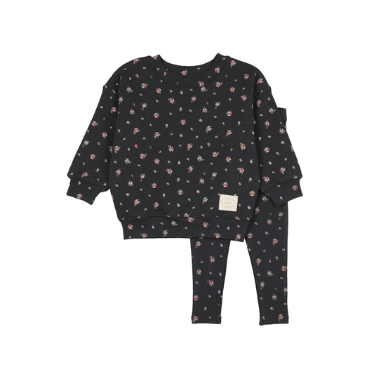 Analogie Black Print Printed Toddler Set