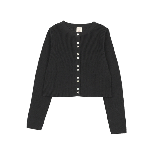 Analogie Black Fine Knit Cardigan