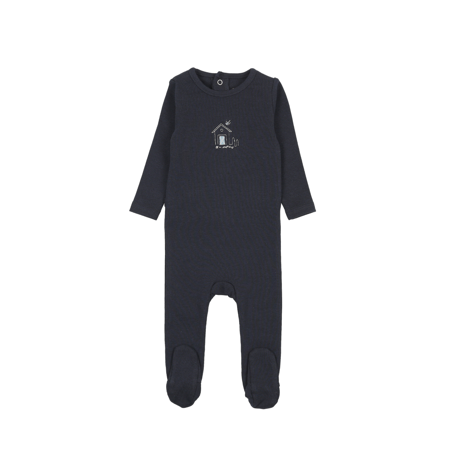 Analogie Navy Swt Cmpgn Boys Embroidered Footie Set