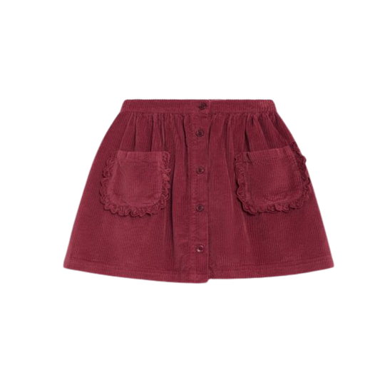 The New Society Rumba Red Dree Corduroy Skirt