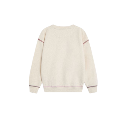 The New Society Whisper White Logo Long Sleeve Sweatshirt