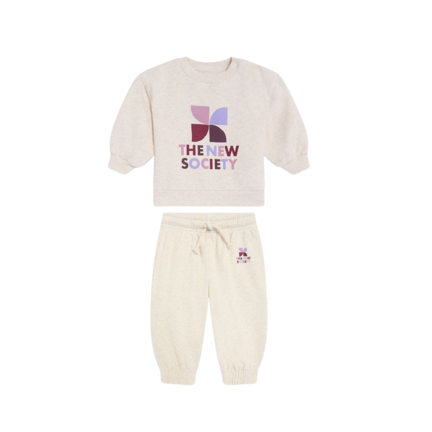 The New Society Whisper White Logo Pants Set