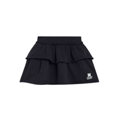 The New Society Forged Iron Logo Tiered Sweatshirt Skirt