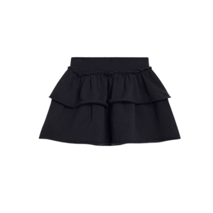 The New Society Forged Iron Logo Tiered Sweatshirt Skirt