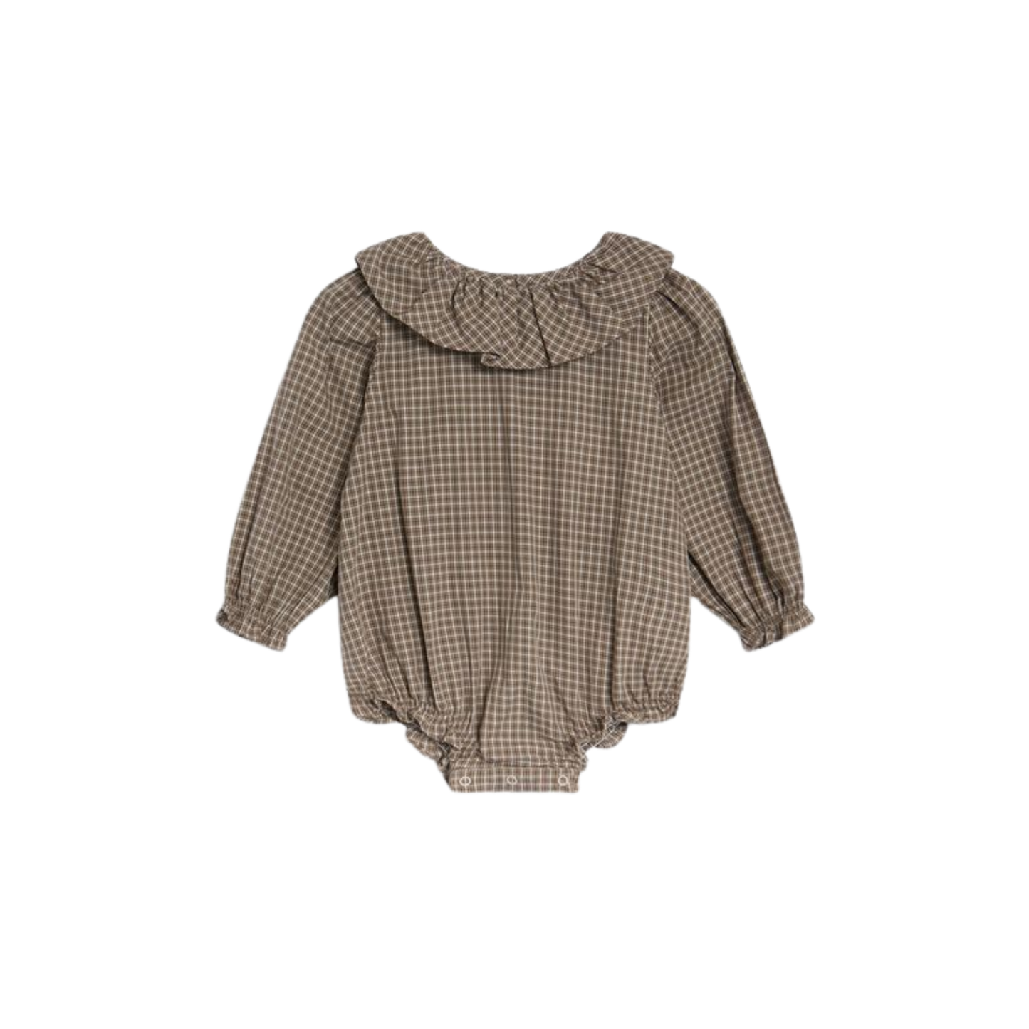 The New Society Brown Wander Ruffle Romper