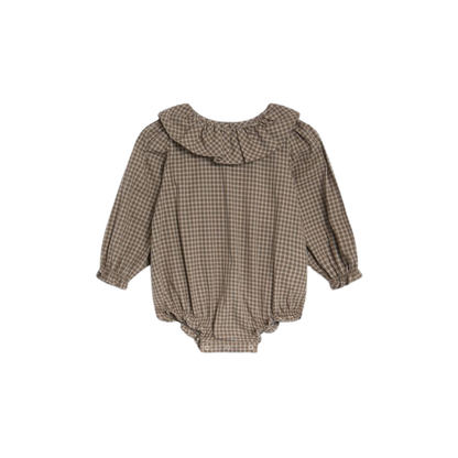 The New Society Brown Wander Ruffle Romper