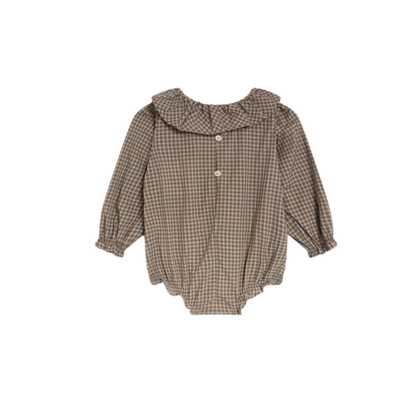 The New Society Brown Wander Ruffle Romper