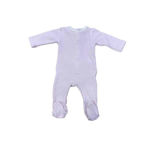 Latte Rose Tutina Knit Footie