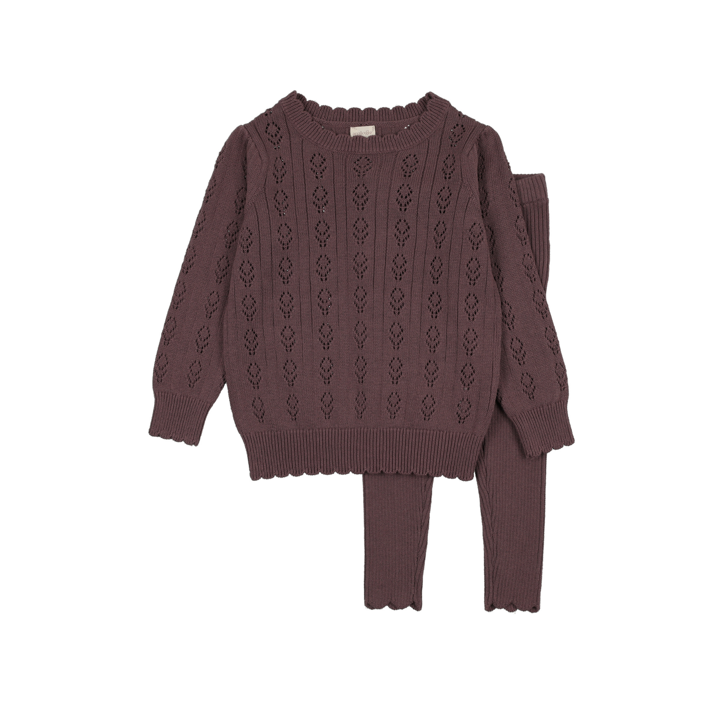 Analogie Vintage Purple Girls Knit Set