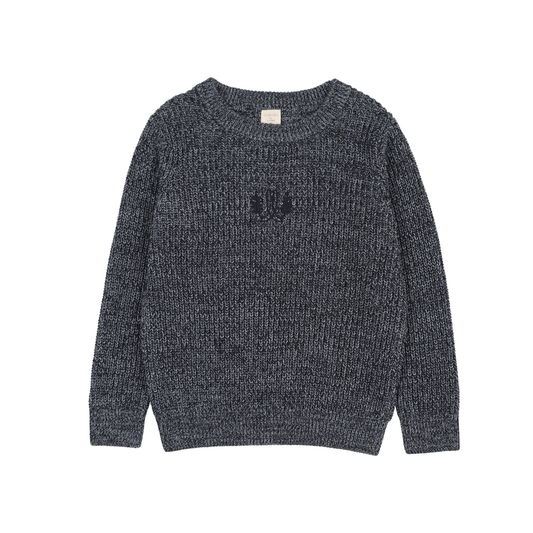 Analogie Navy Marled Boys Crew Neck