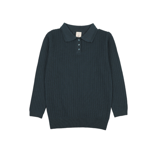 Analogie Deep Teal Boys Knit Polo