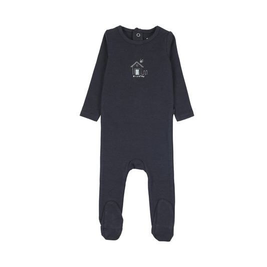 Analogie Navy Swt Cmpgn Boys Embroidered Footie